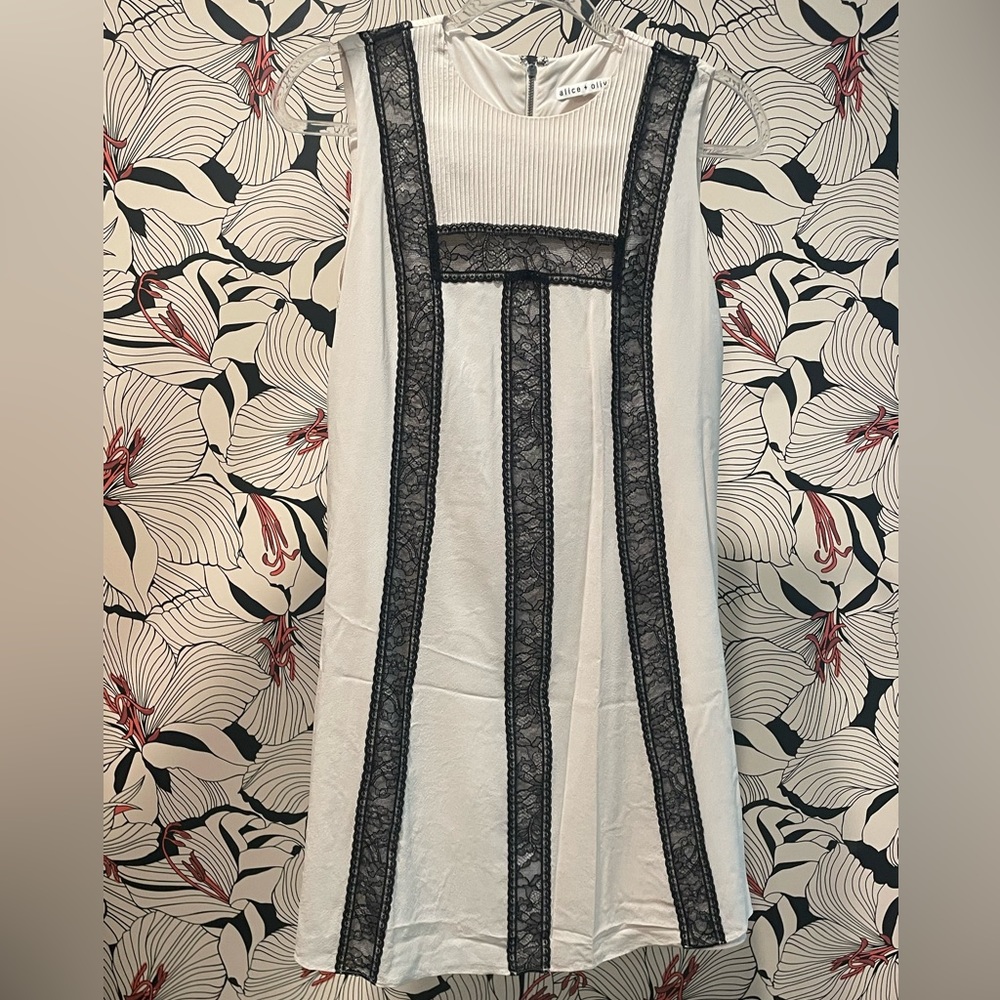 Alice and Olivia lace detail dress